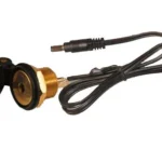 DC COAX-uttag för panelmontering med 15 cm COAX-kontaktskabel